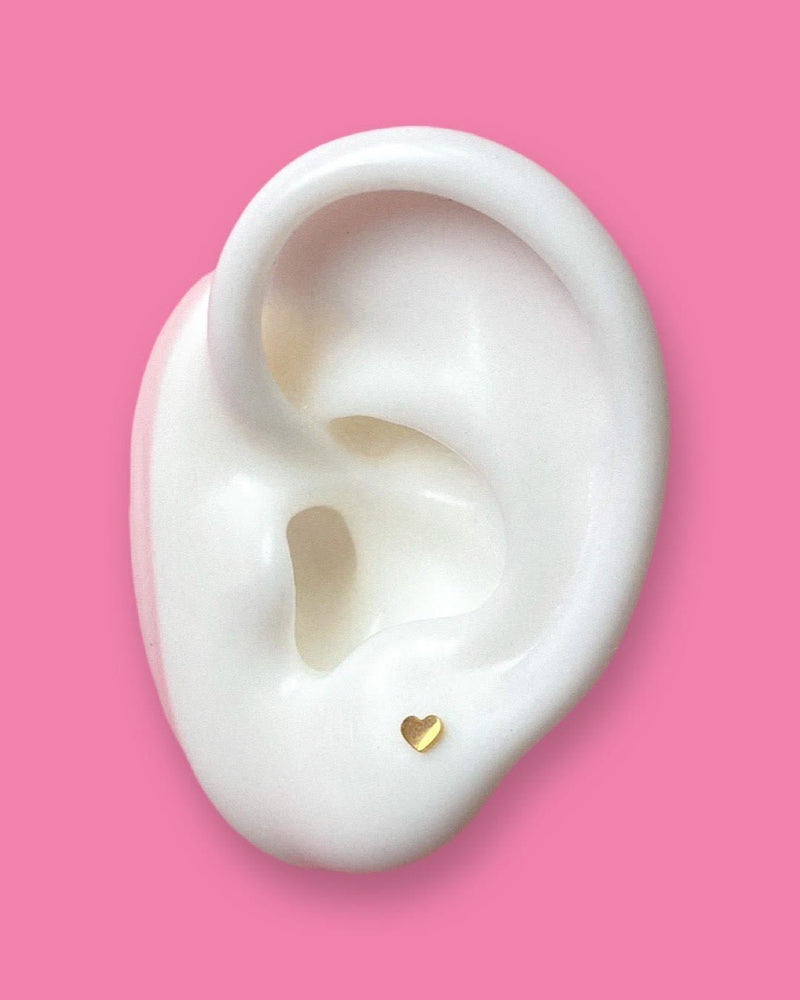 Heart Flat Back Stud